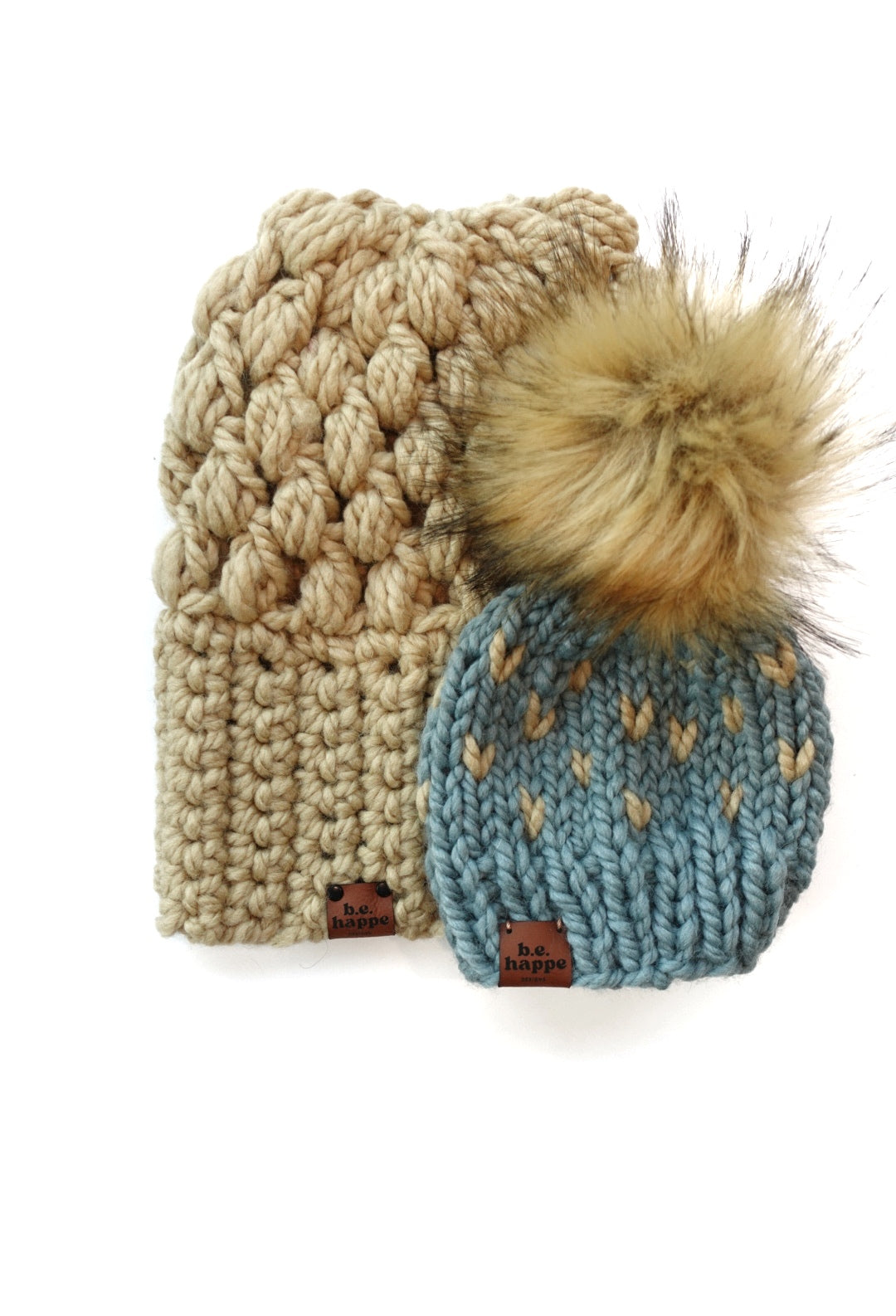 Mommy + Me | Puff Stitch Slouch + Happe Heart | Peanut - Hats from b.e.happe 