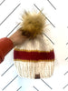 Adult Vintage Stripe Knit | Off White + Cranberry + Mustard