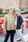 Crochet Simple Slouch Hat | Succulent Blue Beanie