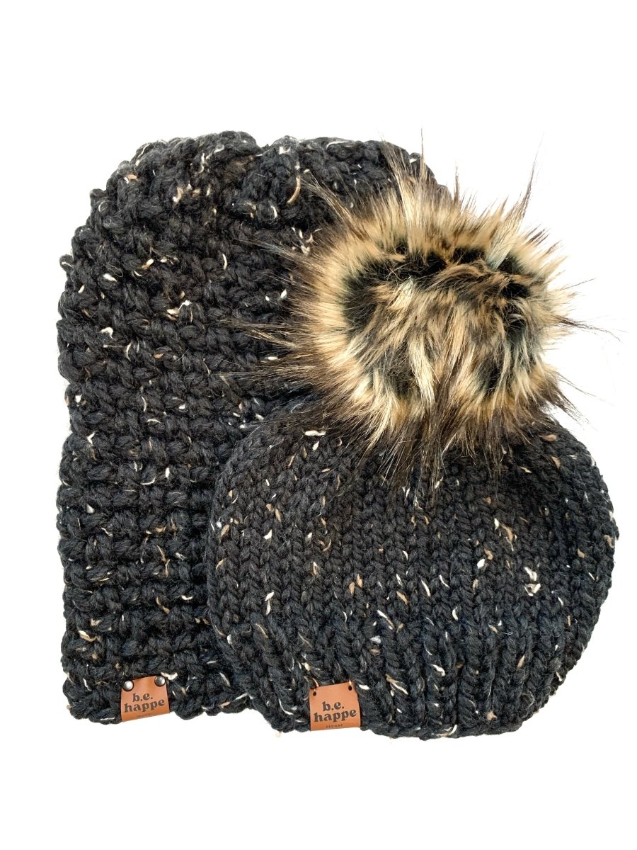 Mommy + Me Black Obsidian Hat Set - b.e.happe