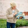 Mommy + Me Blue and Tan Hat Set - b.e.happe
