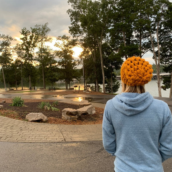 Women's Slouch Hat | Butterscotch Slouchy Beanie - b.e.happe