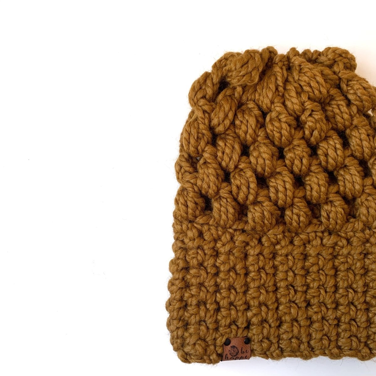 Women's Slouch Hat | Flax Brown Slouchy Beanie - b.e.happe