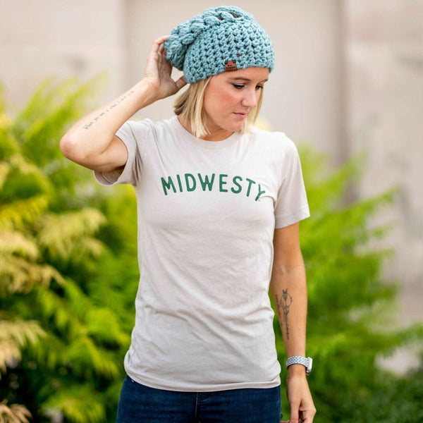Women's Slouch Hat | Succulent Blue Slouchy Beanie - b.e.happe
