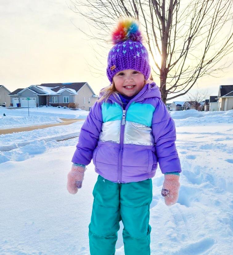 Youth Knit Heart Pom Hat | Wool Free Rainbow Beanie - b.e.happe