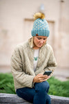 Youth Knit Pom Hat | Succulent Heart Beanie - b.e.happe
