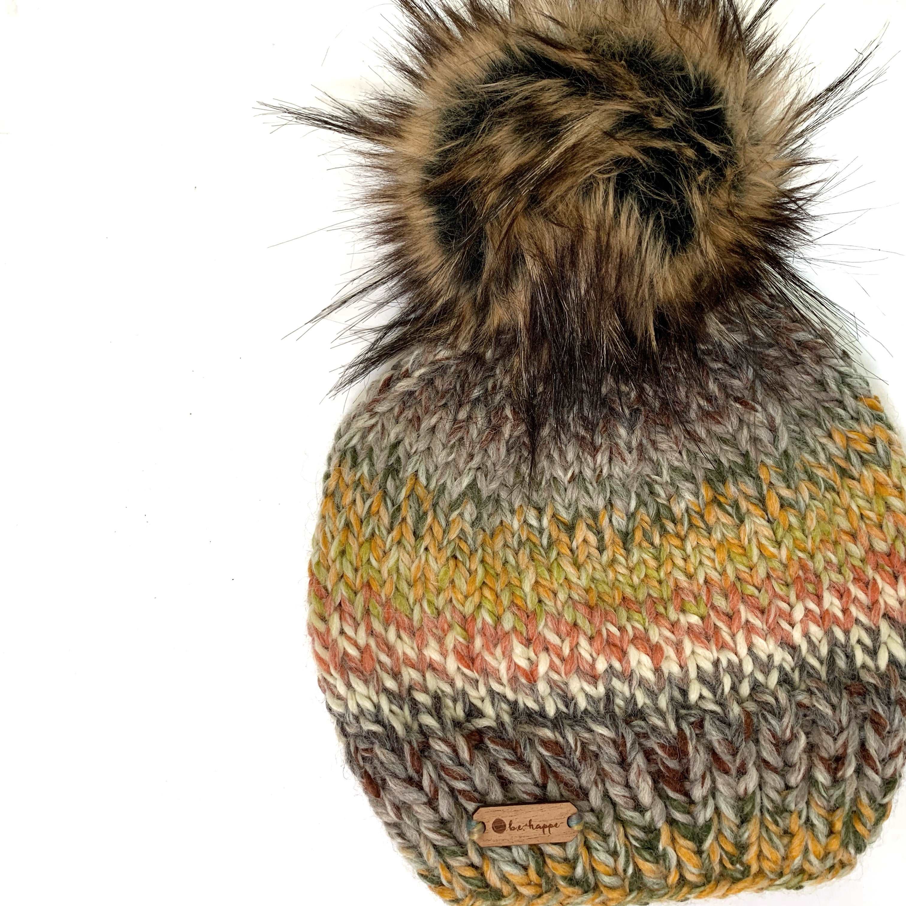 3-6 Month Baby Pom Hat | Coney Island Knit Beanie -  from b.e.happe 