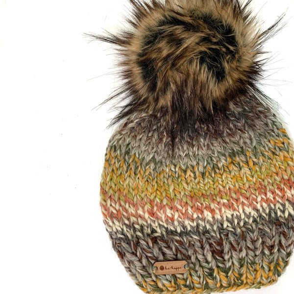 3-6 Month Baby Pom Hat | Coney Island Knit Beanie -  from b.e.happe 